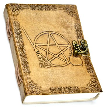 5" x 7" Broom Pentagram Embossed leather w/ latch