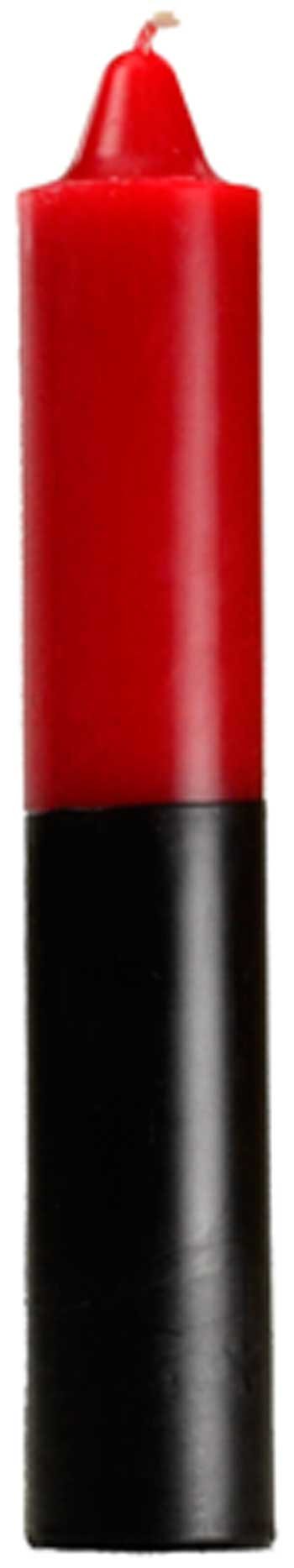 9" Red/ Black pillar candle