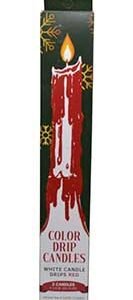 (set of 2) Red Drip candles