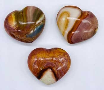 1 1/4" Jasper, Polychrome heart