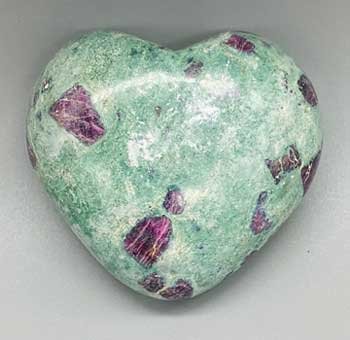 3" Ruby Zoisite heart