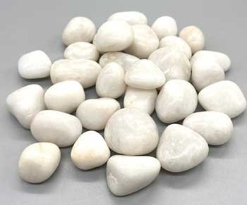 1 lb Agate, White tumbled stones