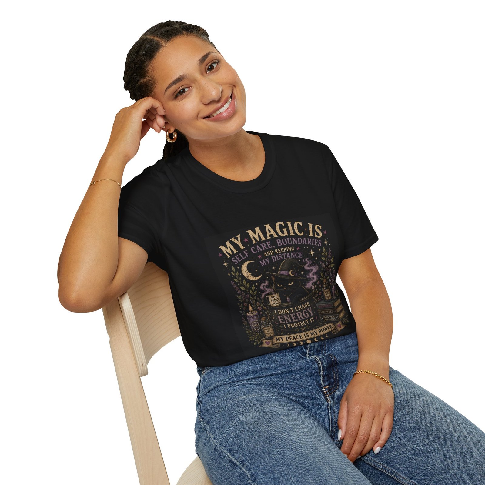 Magic Self-Care T-Shirt — “My Magic Is Self Care, Boundaries & Keeping My Distance” - Image 2